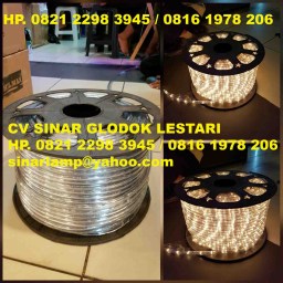 Lampu selang bulat 3 jalur warmwhite